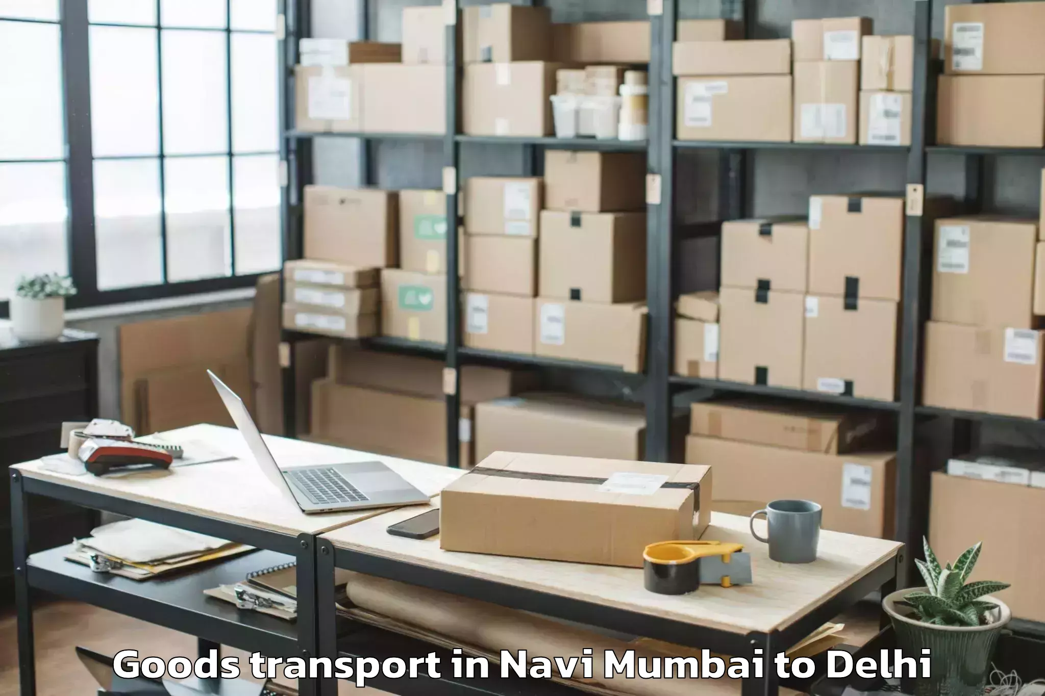 Top Navi Mumbai to University Of Delhi New Delhi Goods Transport Available